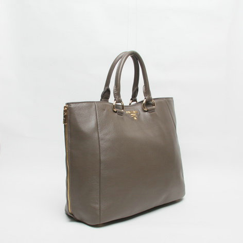 2014 Prada original calfskin tote bag BN2522 grey